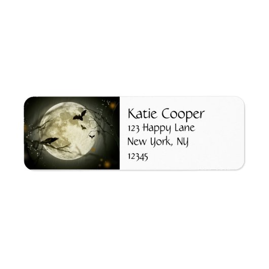 満月とこうもりとレイヴン。 ラベル (正面)