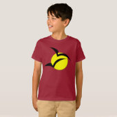 満月とこうもりキッズティー Tシャツ (正面フル)