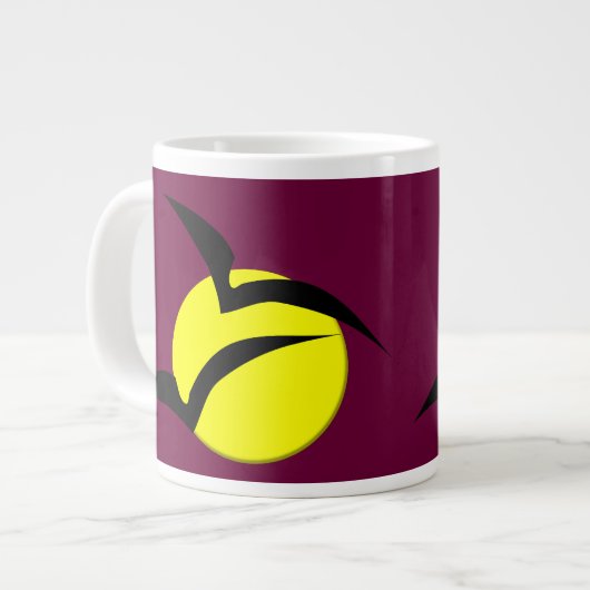 満月とこうもりマグ ジャンボコーヒーマグカップ (正面左)