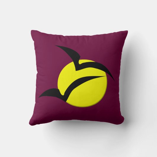 満月とこうもり枕 クッション (裏面)