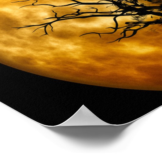 満月とこうもり ポスター (角)