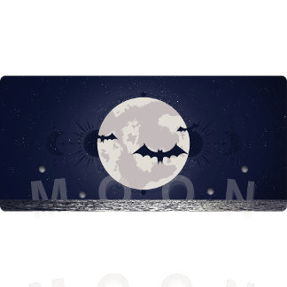 「満月とこうもり」 – 天夜空のアートワーク Tシャツ