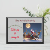 満月とサンタとトナカイ シーズンカード (スタンド正面)