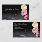 満月とピンク色の美しい人魚 名刺 (正面/裏面)