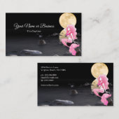 満月とピンク色の美しい人魚 名刺 (正面/裏面)