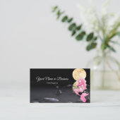 満月とピンク色の美しい人魚 名刺 (スタンド正面)