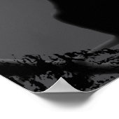 満月とブランチのハロウィーンレイヴン ポスター (角)