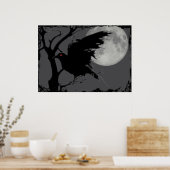 満月とブランチのハロウィーンレイヴン ポスター (キッチン)