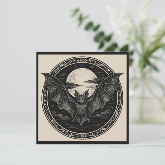 満月と一緒に飛ぶコウモリ 不気味なゴス (スタンド正面)