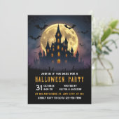 満月と城、夜、ハロウィン 招待状 (スタンド正面)