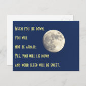 満月と引用文 ポストカード (正面/裏面)