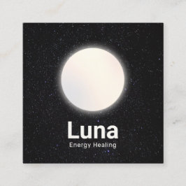 満月と星の天空 スクエア名刺