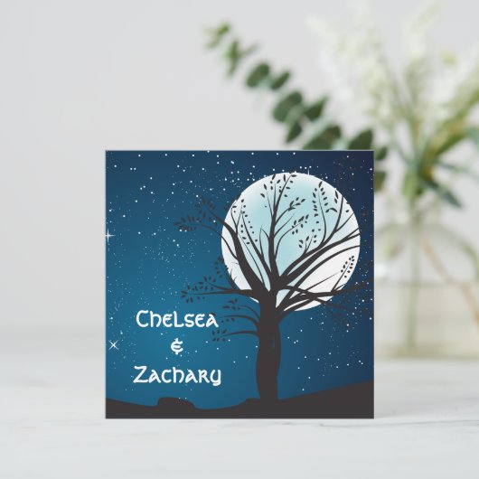 満月と星の結婚式 招待状 (スタンド正面)