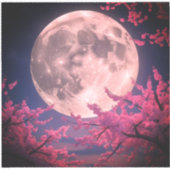 満月と桜の招待状 - エレガント シール (正面)