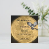 満月と梟のハローウィンパーティ招待状 招待状 (スタンド正面)