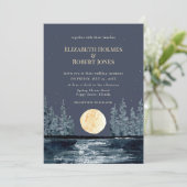 満月と森と湖のウェディング・インビテーション 招待状 (スタンド正面)