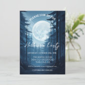 満月と森林のハロウィンパーティー 招待状 (スタンド正面)