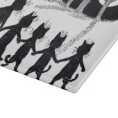 満月と猫たち、ルイ・ワイン カッティングボード (角)