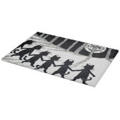 満月と猫たち、ルイ・ワイン カッティングボード (角)