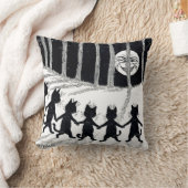 満月と猫たち、ルイ・ワイン クッション (ブランケット)