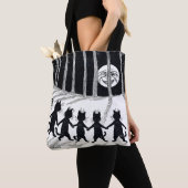 満月と猫たち、ルイ・ワイン トートバッグ (クローズアップ)