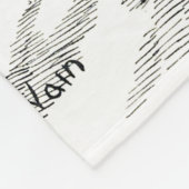 満月と猫たち、ルイ・ワイン フリースブランケット (角)