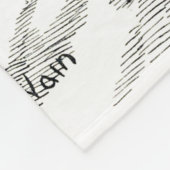 満月と猫たち、ルイ・ワイン フリースブランケット (角)