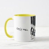 満月と猫たち、ルイ・ワイン マグカップ (左)