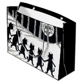 満月と猫たち、ルイ・ワイン ラージペーパーバッグ (裏面アングル)