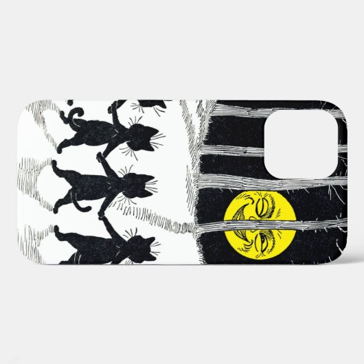 満月と猫たち、ルイ・ワイン Case-Mate iPhoneケース (裏面 (横))