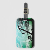 満月と猫Jイニシャルモノグラム荷物タグ ラゲッジタグ (正面縦)