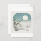 満月と秋の花byオガト 招待状 (正面/裏面)
