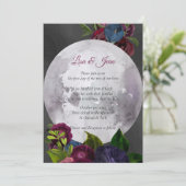 満月と花のウェディング招待状 招待状 (スタンド正面)