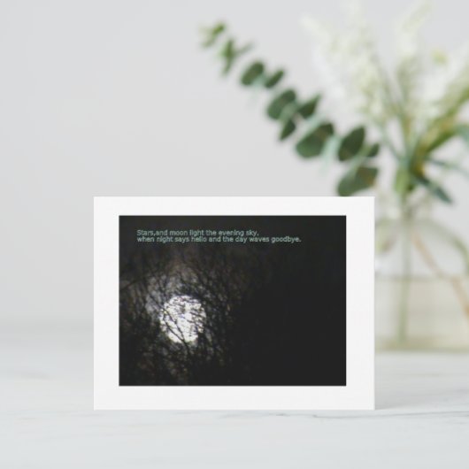 満月と詩 ポストカード (スタンド正面)