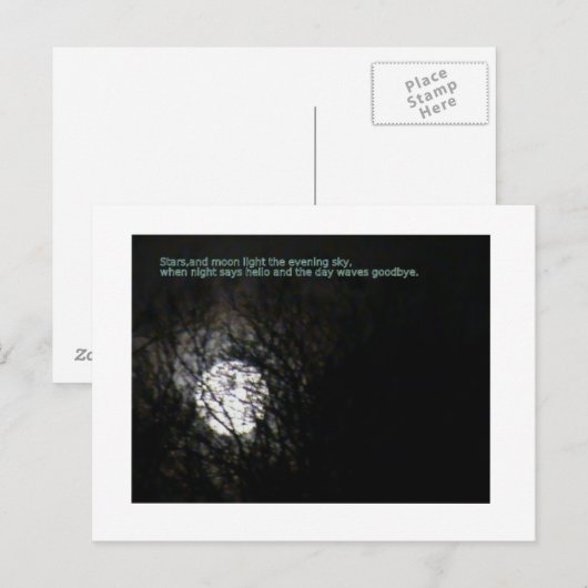 満月と詩 ポストカード (正面/裏面)