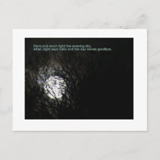 満月と詩 ポストカード