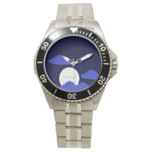 満月と雲の男達