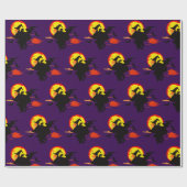 満月と飛ぶ魔女  ラッピングペーパー (フラット)