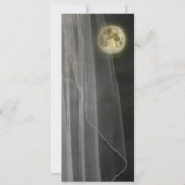 満月と黒夜のヴェール付背の高い結婚式招待状 招待状 (裏面)