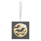 満月にパーティーを持つこうもり キューブオーナメント (右)