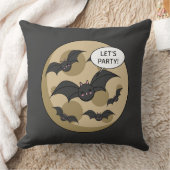 満月にパーティーを持つこうもり クッション (ブランケット)
