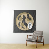 満月にパーティーを持つこうもり タペストリー (インサイチュ(横))