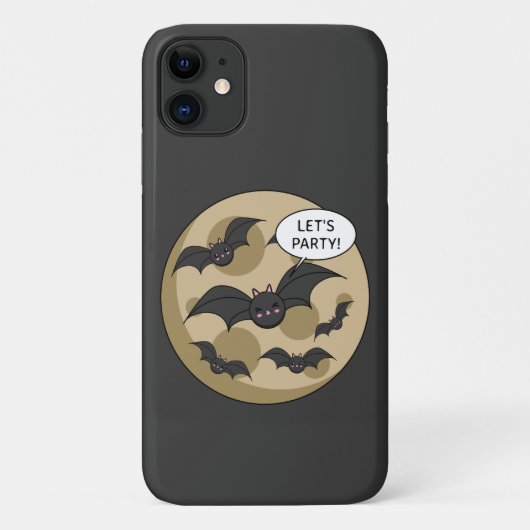 満月にパーティーを持つこうもり Case-Mate iPhoneケース (裏面)