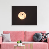 満月に当たる雪の鵞鳥 |ニューメキシコ キャンバスプリント (インサイチュ (リビング))