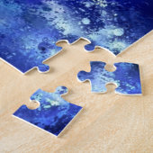 満月に泳ぐキラー鯨 – 美 ジグソーパズル (側面)