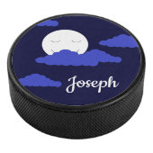 満月に雲を浮かべて微笑む:ダークブルー アイスホッケーパック (3/4)