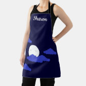 満月に雲を浮かべて笑顔 エプロン (インサイチュ)