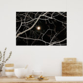 満月のくもの巣ポスター ポスター (キッチン)