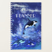 満月のキラークジラ – アートスケッチ プランナー手帳 (正面)
