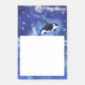 満月のキラークジラ – アートスケッチ- ポストイット (正面)